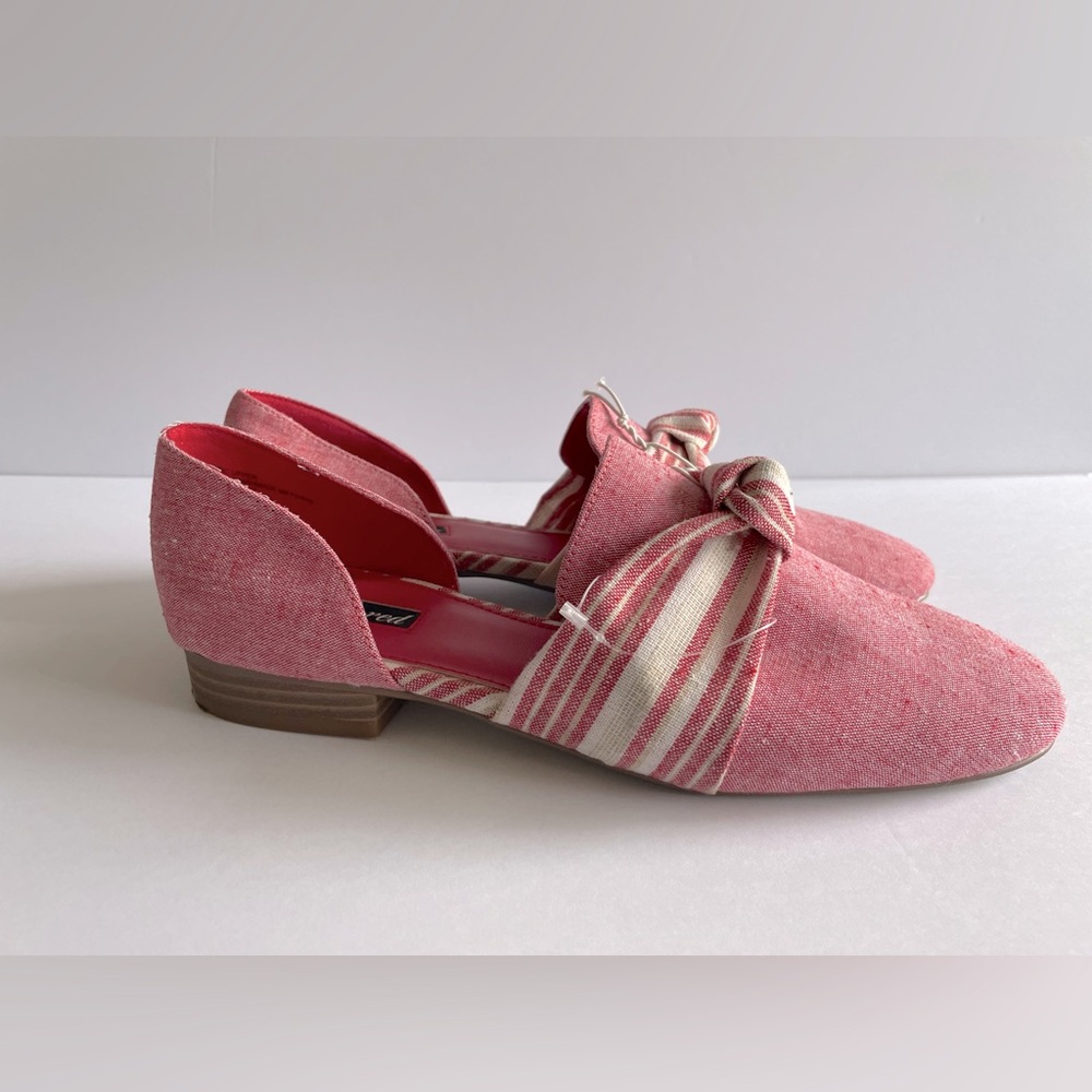 Violet & Red Blush Pink Bow Loafers D’Orsay Flats NWT Size 8 - Picture 3 of 8